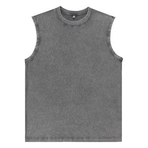 Débardeur d'été pour homme de haute qualité, 100 % coton, respirant et léger, en tissu 100 % coton tricoté, délavé à l'acide. - Product Image 4