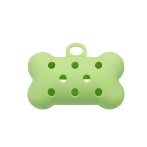 Dispensador de Bolsas para Excremento de Perro, Portátil, Biodegradable, de Silicona, con Forma de Hueso y Clip para Correa, Fácil de Usar - Product Image 4