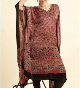 Hot sale Designer <b>Kaftan</b> Kurta For Women Western Ladies Ethnic <b>Kaftan</b> Set Batwing Sleeves Loose Fit <b>Kaftan</b> Party Festival Wear - Product Image 2