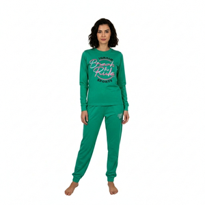 Conjunto de camiseta y pantalón para mujer de primera calidad, ligero, estilo casual, 100% algodón. - Product Image 4