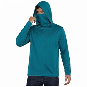 Sudadera con Capucha Unisex UPF 50+ con Protección UV, Estampada, Talla Grande, Manga Larga, Color Sólido, Ropa de Pesca Transpirable, 100% Poliéster - Product Image 1