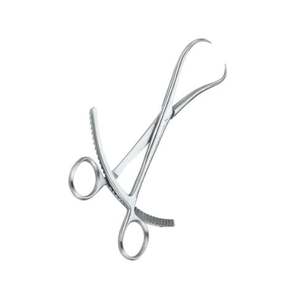 Pinza de trasplante Klintmalm pequeña de 65 mm con mandíbula curva y vástago recto, instrumento quirúrgico manual para procedimientos hepatológicos, certificación CE, clase [insertar clase, si se refiere a una clase específica, de lo contrario dejar en blanco]. - Product Image 2