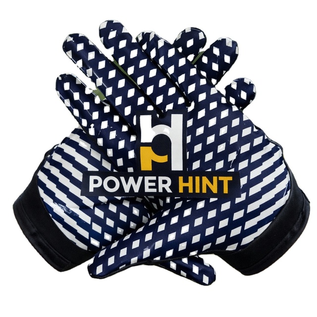 POWER HINT High Air Logo American Football Receiver Gloves Lightweight Foldable Flexible Sublimated Palm Protection Sticky Ready