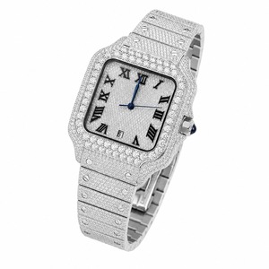 Luxury Stainless Steel Square <b>Diamond</b> <b>Watch</b> Analog Women's Timepiece Quartz Movement Bracelet - Product Image 2