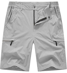 Shorts décontractés pour hommes en molleton 100 % coton, coupe classique, taille haute élastique, brodés, anti-plis, multi-poches, couleur et logo personnalisables - Product Image 1