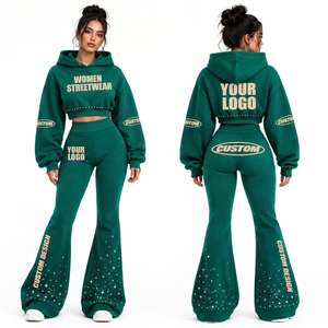 Conjunto Deportivo de Dos Piezas para Mujer, Estampado Waffle, Sudadera con Capucha de Manga Larga, Pantalón Ajustado, Estilo Casual Urbano - Product Image 6