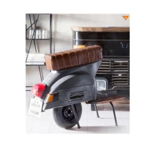 Taburete de cuero puro para patinete, taburete de Bar de diseño moderno clásico de lujo, Natural, nuevo - Product Image 5