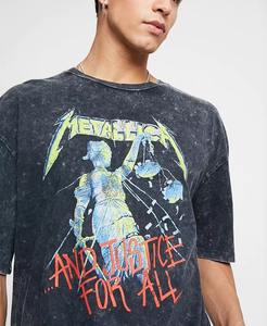 เสื้อยืดคอกลมทรงปกติสำหรับผู้ชาย ลายวินเทจฟอกสี 100% ผ้าฝ้าย สีดำ พิมพ์ลาย เป็นมิตรกับสิ่งแวดล้อม ระบายอากาศได้ดี น้ำหนัก 240 กรัม - Product Image 3