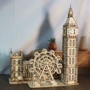 Puzzle 3D in Legno, Regalo di Natale Unico, Modello Big Ben, Blocchi da Costruzione Fai-da-Te per Decorazione Casa, Kit Creativo Orologio da Scrivania per Famiglia - Product Image 2