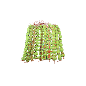 EXCEL EXPORTS Cuentas de Vidrio Hechas a Mano de Color Verde |   Cadena de 8 Pulgadas |   Formas y patrones de estilo únicos |   Fabricación de Joyas y Manualidades - Product Image 1