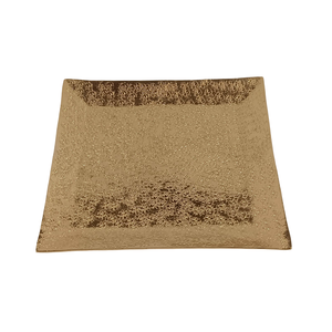 Bandeja Decorativa Moderna de Aluminio con Forma Cuadrada, Acabado Dorado y Martillado, Bandeja Metálica para Servir, para Mesa de Centro, Otomana, Hogar y Fiestas - Product Image 4