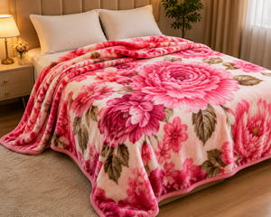 100% Polyester Knitted Raschel Mink Blanket Super Soft Heavy GSM Warm All-Season Modern Customizable Bed & Home Use - Product Image 1
