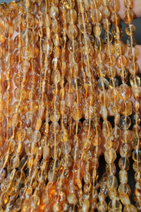 Cuentas de Citrino Genuino al por Mayor, Forma Ovalada Lisa, 4*7 mm, 14 Pulgadas, Cuentas de Citrino para la Fabricación de Joyas - Product Image 6