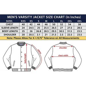 Chaqueta Universitaria de Lana 100% para Hombre, Estilo Letterman de Béisbol de Manga Larga, Parches, Diseño de Logotipo Personalizado - Product Image 3