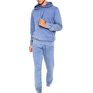 Chándal de Lujo con Lavado Ácido, Traje Urbano Personalizado 100% Algodón, OEM ODM, Ajuste Regular, Casual, Largo Completo, Color Sólido - Product Image 3