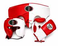 No Boxing No Life - Nouveau design - Ensemble d'entraînement professionnel de boxe - Gants de boxe sur mesure - Kit de protection de la tête et de la zone inguinale.
