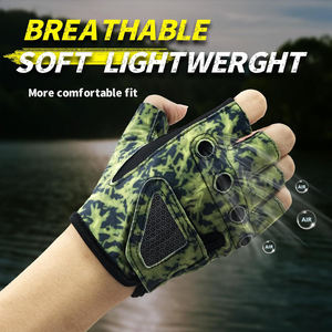 Guantes de Pesca Sublimados Personalizados Más Vendidos, Guantes de Silicona Resistentes al Viento para Camping y Caza, Guantes Hechos a Medida - Product Image 4