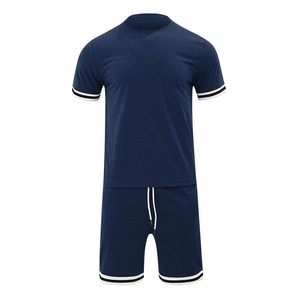 Ensemble de shorts décontractés pour hommes, nouvelle collection streetwear d'été, respirant, t-shirt à manches courtes et shorts, vêtements pour hommes, ensemble deux pièces - Product Image 5