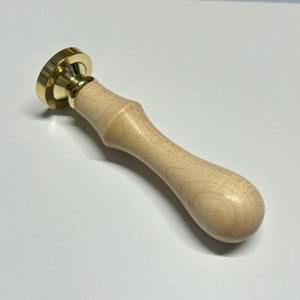 Maple Wood 25mm Round Brass Wax Seal <b>Stamp</b> Sealing Wax Stamper for Wedding Invitations Best Export Price Craft Supplies - Product Image 2