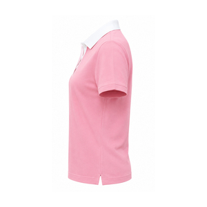 Camiseta Oversize Rosa para Mujer, Manga Corta, Color Sólido, Transpirable, Tela Jersey de Algodón de 240g, Impresión de Logotipo Personalizado, Estilo Casual - Product Image 3