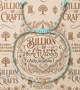 Bracelet ajustable tressé avec breloque croix chrétienne, coloré, style bohème, tendance, bijou de mode, cadeau de fête - Product Image 6