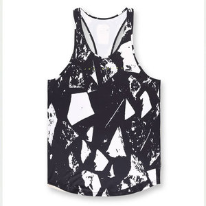 New Summer Design Men Fashion Sublimation Tank Top Casual Sportswear Longline Loose Fit Printed Top Sleeveless Side Off Cut - Product Image 2