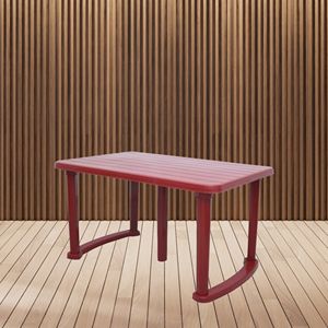 Table à manger ronde pliable en plastique écologique moderne pour appartement, 6 places - Product Image 2