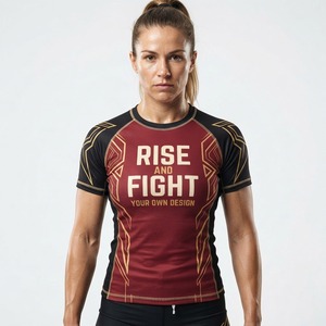 เสื้อรัดรูป MMA แบบยูนิเซ็กซ์ Unstoppable Custom Fighter ระบายเหงื่อได้ดี แขนสั้น ป้องกันรังสียูวี ยืดได้สี่ทิศทาง เป็นมิตรต่อสิ่งแวดล้อม - Product Image 3