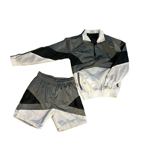 Ensemble court coupe-vent en nylon personnalisé avec logo pour homme 2025 – Survêtement grande taille coupe-vent avec vestes zippées et shorts – Ensembles décontractés deux pièces - Product Image 3