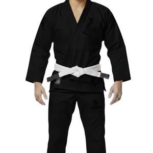 Ropa de Artes Marciales BJJ Negra de Alta Calidad, Ligera, Duradera, Mezcla de Algodón Transpirable, Totalmente Personalizable, para Hombre Adulto - Product Image 1