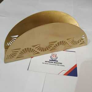 Hammer design Hand worked Handcrafted Gilded Brass Metal Gold Finish Beverage <b>Coasters</b> <b>set</b> of 04 pieces with Holder tree Pattern - Product Image 3