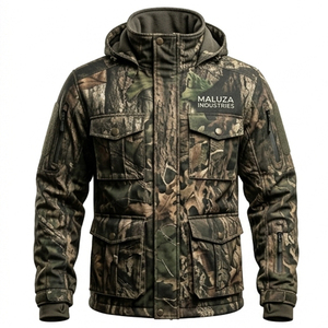 Mens OEM Custom <b>Waterproof</b> Softshell Hunting <b>Jacket</b> Windproof Insulated <b>Camo</b> Outdoor Summer Sports Apparel Coat Nylon Front - Product Image 1
