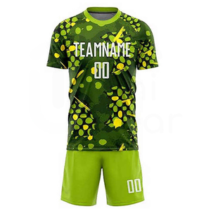 ชุดฟุตบอลชาย ลายจุดสีเขียว เสื้อซับลิเมชั่น กางเกงขาสั้น คอกลม แห้งเร็ว ทรงสปอร์ต สำหรับผู้ใหญ่ ทุกฤดูกาล - Product Image 1