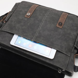 Bolsa de Cuero al por Mayor de Moda, Personalizada, Impermeable, con Múltiples Bolsillos, OEM, para Portátil - Product Image 4