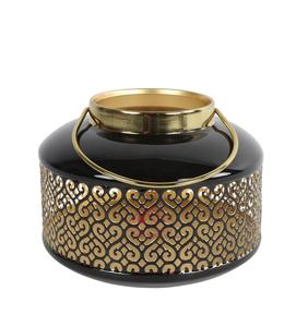 Gray Enamel Finished Candle <b>Lantern</b> <b>Hurricane</b> Handmade Metal Candle Holder - Product Image 1