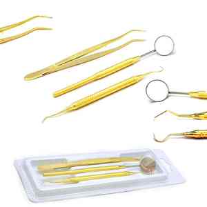 3Pcs Manual Dental Mouth Mirror Tweezers Elbow Probe MOL Certified Dentist Instrument <b>Teeth</b> Cleaning <b>Whitening</b> By Grip Surgical - Product Image 4