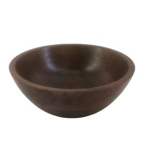 Nouvelle forme, bol rond en bois d'acacia véritable, bols de cuisine, bols à dîner, bol en bois élégant antique, bol en bois écologique, bols de service pour salade - Product Image 5