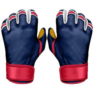 Bruce Bolt soft Leather <b>Baseball</b> Batting Gloves Ambidextrous Breathable Lightweight Hook Loop Anti Slip Sports Gloves Factory - Product Image 1