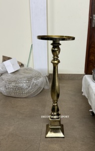 Modern Slim Gold Candle Stand Decorative Metal Pillar Candelabra for Wedding <b>Table</b> Vintage Style Gold Taper Stand Hotel Party - Product Image 4