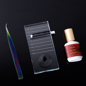 Clear Glass Eyelash Tile with Glue Jade Stone Slot <b>Lash</b> <b>Extension</b> Palette Holder Printed Scale <b>Lash</b> Strip Board Organizers - Product Image 1