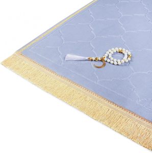 Tapis de prière Jaenamaz au design moderne, tapis islamiques en soie, mousse et laine, impression par sublimation, broderie, tapis de prière quotidiens pour mosquée - Product Image 4