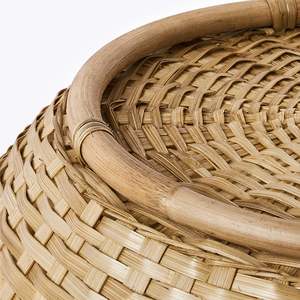 Panier de rangement en bambou, vente en gros, tissé à la main, organisateur de linge, multifonctionnel, style bohème minimaliste, décoration intérieure, fabriqué par KingCraftViet - Product Image 2