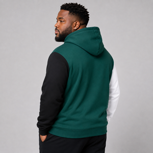 Sweat à capuche décontracté pour homme de qualité supérieure, 100 % coton, en molleton imprimé, techniques de teinture unie, en solde, sur mesure - Product Image 4