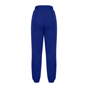 Survêtement à capuche pour femmes, manches longues, couleur bleu foncé, fermeture éclair sur le devant, ensemble de jogging décontracté avec poches latérales, vêtements d'automne - Product Image 4