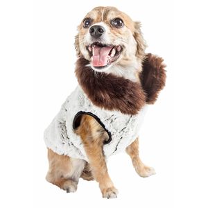 Luxe Purrlage <b>Designer</b> Fur <b>Dog</b> Coat Jacket Premium Pet <b>Clothes</b> - Product Image 2