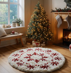 Alfombra redonda de lana hecha a mano con diseño moderno de alta calidad, ecológica, para sala de estar, habitaciones infantiles, hoteles y oficinas. - Product Image 3