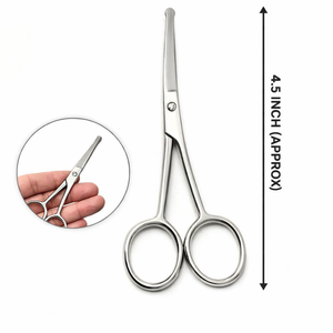 Ciseaux à cuticules en acier inoxydable, lame droite, ciseaux professionnels pour la beauté des ongles, ciseaux pour hommes, soin des ongles - Product Image 1