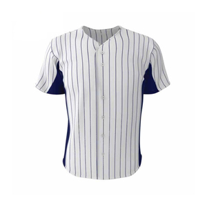 Ensembles de maillots de baseball OEM en gros, respirants, imprimés, logo personnalisé, haute qualité, 100% polyester, antibactériens, col en V, pour hommes, personnalisables - Product Image 4