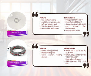 Tapis chauffant électrique moderne pour plancher stratifié - Durable, installation facile, AC 220V pour cuisine et hôtel - Product Image 6