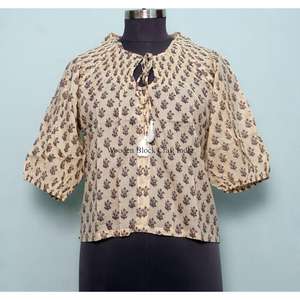 เดรสลำลองสไตล์วินเทจลายดอกไม้สำหรับผู้หญิง ผ้าฝ้าย 100% ระบายอากาศได้ดี เป็นมิตรกับสิ่งแวดล้อม คอกลม ทรงบาน เอวธรรมชาติ ไซส์พลัส ทำด้วยมือ - Product Image 1